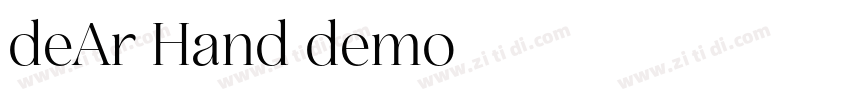 deAr Hand demo字体转换